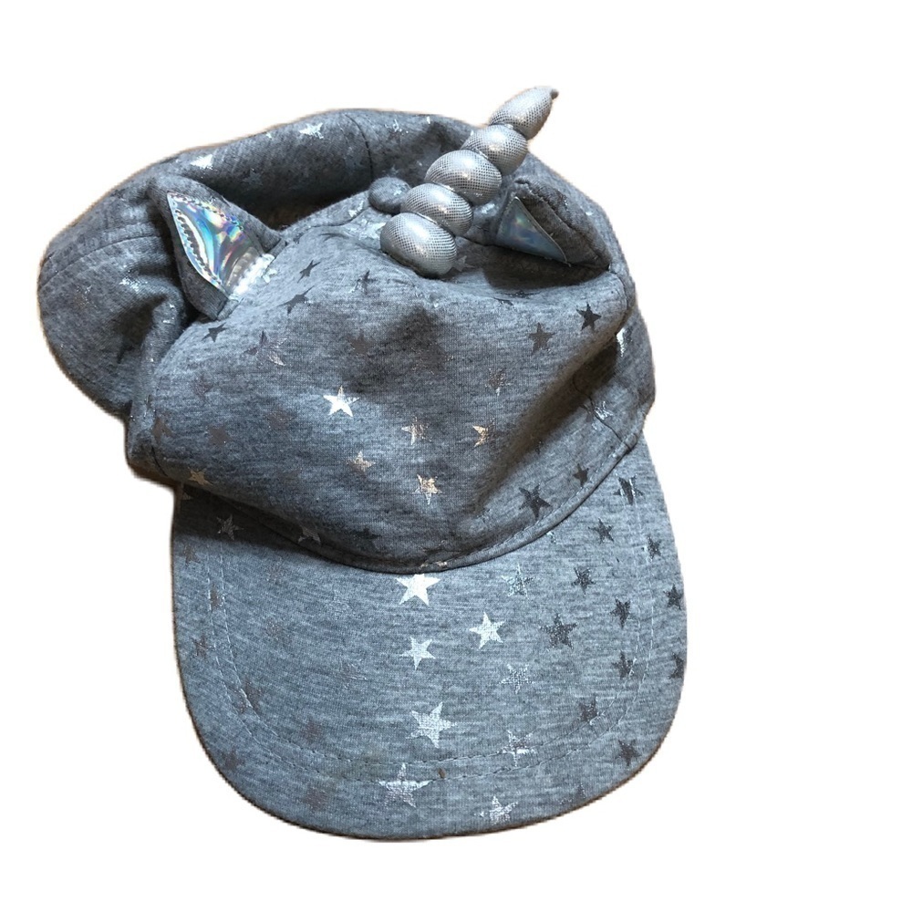 Justice Unicorn Gray Hat Girls Kids One Size